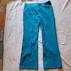 Betabrand Teal Boot Cut Pants